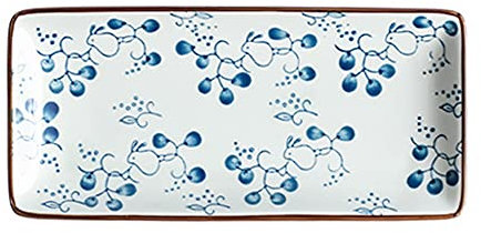 YRHH Assiettes De Service Rectangulaires en Porcelaine Assiette À Sushis Japonaise Assiette À Collations Assiette À Apéritif - pour Boîte De Sushi, Onigiri, Dessert, Collations-E