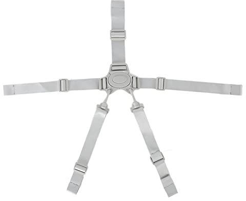 Eujgoov Hochstuhlgurte Verstellbarer 5-Punkt-Gurt Baby Sicherheitsgurt Gürtel für Kinderwagen Kinderwagen Universal Hochstuhl Babysitz Sicherheitsgurt Ersatz(5-Punkt-Gurt mit grauen Knöpfen)