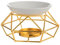 Zweipappel Duftlampe Metall Duftwachs Lampe mit Teelicht Halter (Gold)