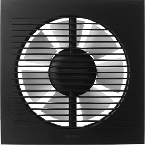 Steinberg14 Anthracite 125mm Bathroom Fan - Bathroom Extractor Fan - Wall Ventilation Fan - 5 inch Exhaust Fan for Ventilation in Bathroom, Kitchen and Toilet - Ventilator Against Moisture