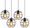 ZMH 4ER Pendelleuchte esstisch Schwarz Vintage Hängelampe 1 flammig Retro Pendellampe 150CM höhenverstellbar Industrial Hängeleuchte Wohnzimmer E27 Max.40W für Cafe Küche - Ohne Leuchtmittel