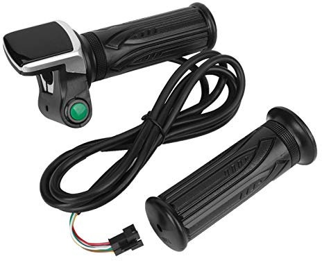 Elektrofahrrad, Lenker, Headsets und Vorbauten Griffe Drehgriff LCD, Bildschirmleistungsanzeige mit Schalter Gasgriff für Elektrofahrräder(#1) Elektrische Fahrräder