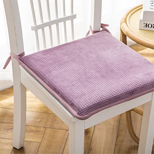 DOTBUY-SHOP Stuhlkissen mit Bändern Abnehmbarem rutschfeste Sitzkissen Stuhl Druck Waschbar Sitzpolster Sitzauflage für Gartenstuhl Gartenbank Terrasse Indoor Outdoor (45x45cm,Violett)