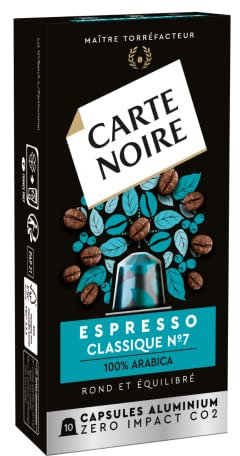 Carte Noire Cafe capsules Compatibles Nespresso Espresso classique n°7 - La boite de 10