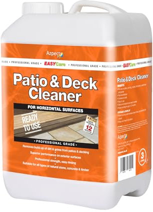 EASYCare - 3L Patio & Deck Cleaner. Strong, Acid-Free-Cleaner For Outdoor Surface Cleaner Including Path, Driveway, Decking, Concrete And More. Fast Acting And Easy To Use