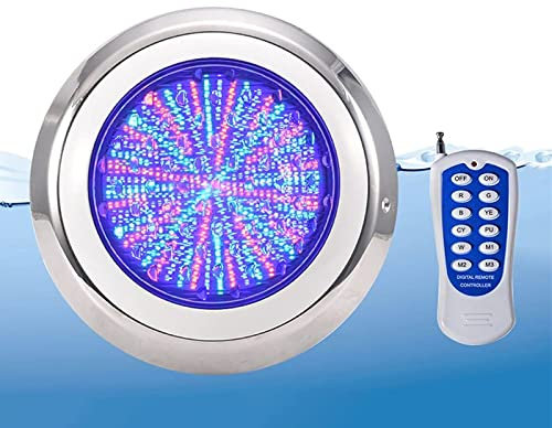 GUODDM Anillo De Luz LED para Fuente - Focos De Piscina Empotrable, Luces De Piscina Subacuáticas Montadas En La Pared AC 12V RGB Cambio De Color Luces Led Sumergibles IP68 A Prueba De Agua(18W)