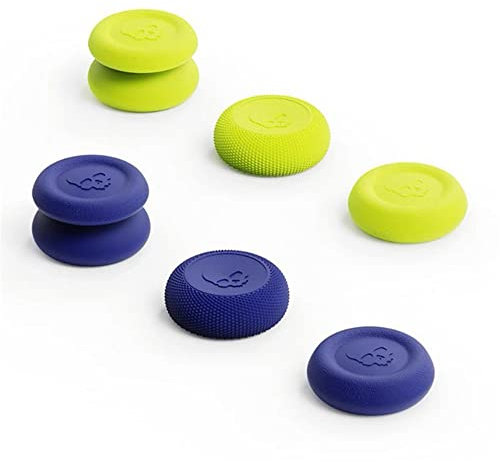 Per NS Switch Pro Per PS4 Per PS5 Set di Tappi per Impugnatura del Pollice, Tappo per Joystick FPS CQC, Copertura per Impugnatura dei Controllori di Gioco (giallo blu)