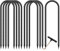 UROVIBOSCR Trampoline Anchors High Wind Heavy Duty Galvanized Steel Set of 8 for Trampolines, Swing Sets, Canopies, Camping Tarps, Trapping, Sheds, Dog Tie Out