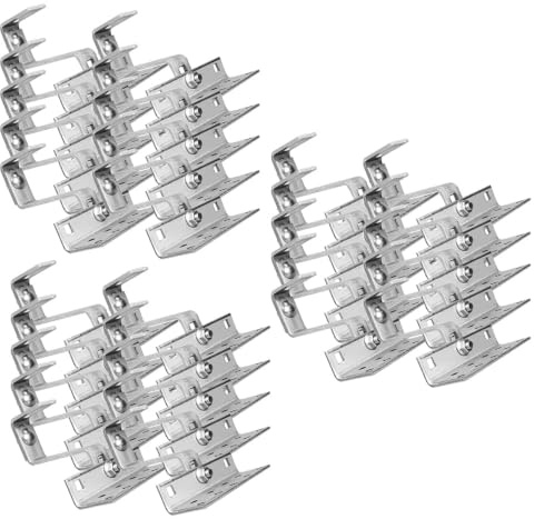 Offgridtec 30 pz. Gancio da tetto inox, montaggio solare regolabile in 3 direzioni, acciaio VA 5 mm, regolazione altezza 45–60 mm, per tetti in tegole/scandole e profili in alluminio 4x4