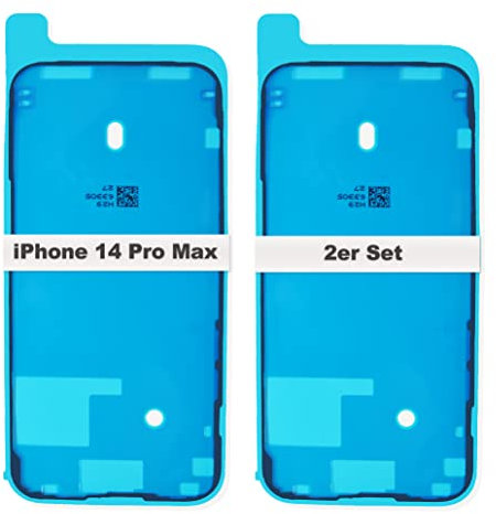 IS-TECK 2er Set Ersatz iPhone 14 Pro Max Kleber Für Display und Gehäuse Rahmen Dichtung Sticker LCD Wasserdichtung Folie