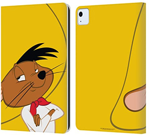 Head Case Designs Licenciado Oficialmente Looney Tunes Speedy Gonzales Personajes Carcasa de Cuero Tipo Libro Compatible con Apple iPad Air 2020/2022