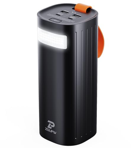 ZOUPW Banco de energía de 60000 mAh, regalos para hombres, cargador portátil de 200 W con 2 salidas USB-C de carga rápida y 2 USB-A, compatible con teléfonos, Airpods Laptop Drone para copia de