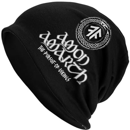 Salpica Amon Amarth Unisex-Beanie-Mütze für Männer und Frauen, Winter-Strickmütze, Totenkopf-Strickmütze, Mütze