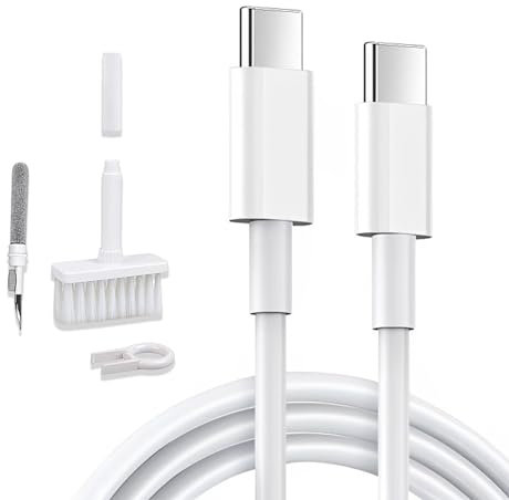 Adhiper USB C a USB C Cable de carga de 240W Cable de 48V/5A Cable de carga USB C PD3.1 para 15/15 Pro Max, para MacBook Pro/Air, Galaxy S23 S22 S21+, Huawei Matebook 14/Mate 30, etc. (1M/Blanco)
