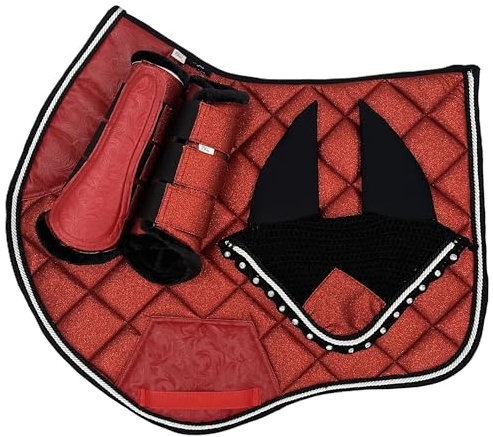 BRIAN AND COMPANY ITALY Schabracken-Set Glitter (Rot, Full)