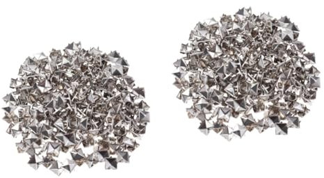NUOBESTY 2 Sätze Nieten Für Punk-schuhe Quadratische Nieten Metallnieten Nagelnieten Dekorative Spikes Für Kleidung 200 Stück * 2