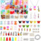 YINAKTIT Charms Bubble Tea Perlen， Ohrringe Selber Machen Set Bubble Tea Set, Coole Sachen für Teenager Mädchen, Charms Anhänger Set für DIY Ohrringe, Charms Anhänger, Schlüsselanhänger, YKVL_DIY625