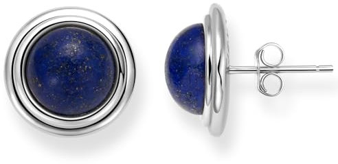 Damen Ohrringe Silber 925, Echter Natürlicher AAA Lapislazuli Edelstein Ohrstecker