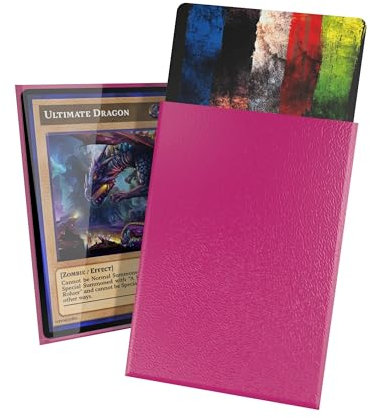 Ultimate Guard Cortex Kartenhüllen, japanische Größe, 62 x 89 mm, rosa Rückseite, glänzende Oberfläche, kein PVC und säurefrei, hohe Klarheit
