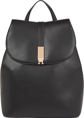 Damenrucksack Marke Tommy Hilfiger Modell Th Heritage AW0AW16769, aus Polyurethan., Schwarz , L, Casual