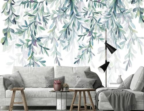 Papier Peint Panoramique Nature Jungle 3d Soie, 500 x 280 cm Papier Peint Jungle Plantes Tropicales, Feuilles Vertes Grandes Murales XXL Poster pour Salon, Adulte Chambre d'enfants Décoration