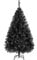 Yaheetech 5ft Artificial Christmas Tree Spruce Xmas Tree with 398 Tips and Foldable Metal Stand for Home/Office Holiday Decoration Indoor & Outdoor, Black