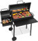 Realcook Holzkohlegrills mit Offest Smokers: geräumiger Holzkohlegrill | Barbecue Smoker Grill Combo für Outdoor Hinterhof Terrasse Camping Picknick und Party