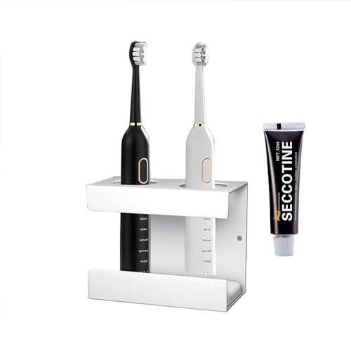 SVOCK Porta Spazzolino Elettrico Multifunzione, portaspazzolino universale elettrico, Nessun Pugno Porta Spazzolino da Muro, Portaspazzolini da Bagno, 3 Fori Portaspazzolini Elettrico, Base Diatomee