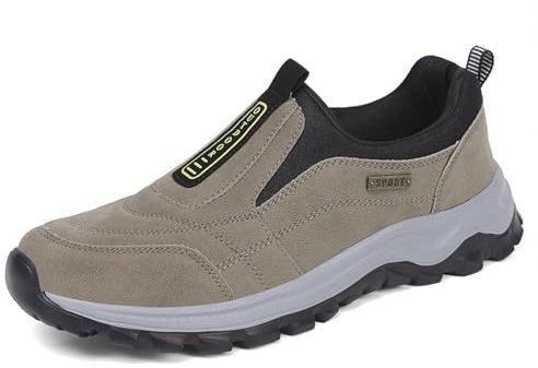 Sudychen Mocasines sin Cordones para Hombre Zapatillas Ortopédicas Calzado de Walking Deportivo Zapatillas de Senderismo y Trekking