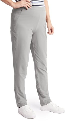 Rohan Women's Wanderers Everyday Walking Trousers, Lightweight Elasticated Stretchy Pants with Secure Pockets & UPF40+ Sun Protection - Anthracite Grey, 12 Long