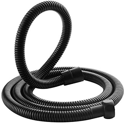 tuyau douche flexible en acier inoxydable, Tuyau d'eau flexible for salle de bain, tuyau de douche noir mat(2M)