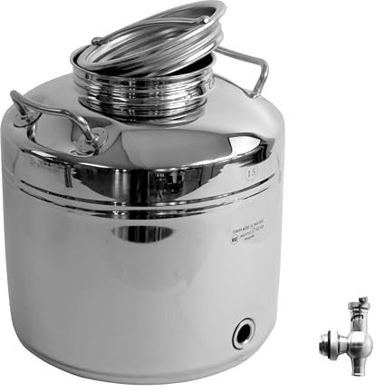 Transportkanne Edelstahlkanne 30 Liter Wasserkanne Milchkanne mit Auslaufhahn