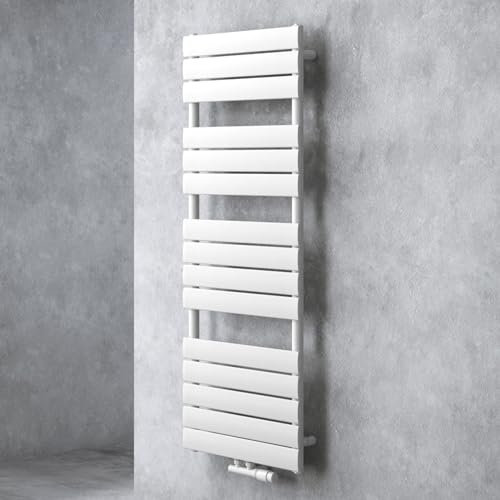 doporro Badheizkörper Heizkörper Bad Design Badheizung Flachheizkörper 140x50cm Weiß Paneelheizkörper Einlagig Horizontal 2in1 Mittelanschluss oder Seitenanschluss FH