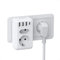 TESSAN Doppelstecker für Steckdose, Mehrfachsteckdose mit 4 USB, Steckdosenadapter 2Fach mit Schalter 4000W, Mehrfachstecker für Steckdose, USB Steckdosenverteiler Kompatibel mit Büro, Weiß