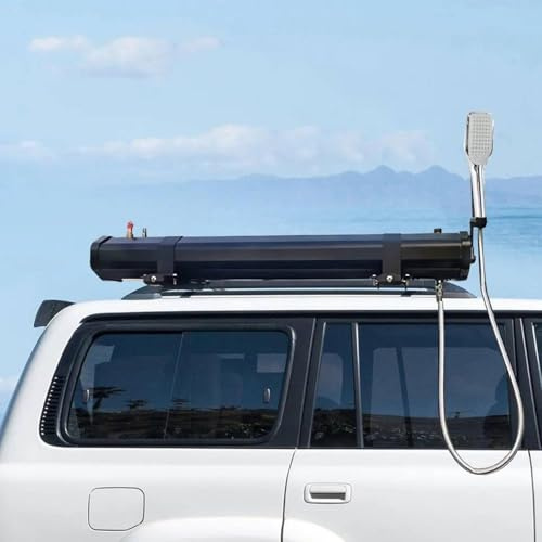 ZIXIAOS Tragbare Campingdusche, 18/20/30 L Solarheizung Fürs Auto, Campingdusche Mit 1,5 M Wasserschlauch, Solardusche Für Camping, Für Outdoor-Camping, Wandern, Reisen,30L/7.92gal