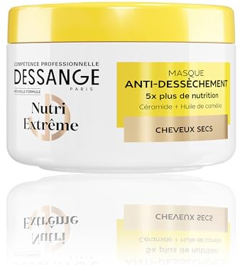 DESSANGE - Haarmaske Nutri-Extrême – Formel angereichert mit Keramik & Kamelienöl – gegen Austrocknen – nährt, schützt & geschmeidig – trockenes Haar – 280 ml