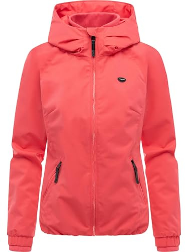Ragwear wasserdichte und atmungsaktive Damen Übergangsjacke leichte kurze Funktionsjacke mit Kapuze Dizzie Tech YOUMODO XS-6XL