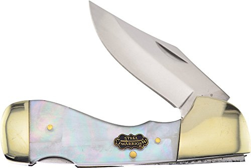 Frost Cutlery - Klappmesser - Steel Warrior - Länge Geschlossen: 9.52 cm - Steel Warrior Choctaw MOP - Klinge: Satinierte rostfreie Clip-Point Klinge