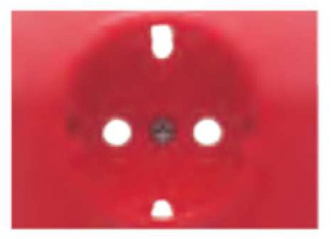 Bjc coral - Tapa base enchufe seguridad coral rojo