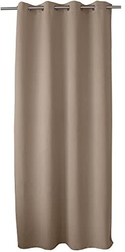 ED Enjoy Home Rideau Occultant avec Œillets argentés, Beige Naturel, 140x240cm, 100% Polyester, Tissu Certifié Oeko-TEX, Collection Réglisse