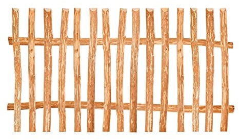 BooGardi Zaunelement Haselnuss · 144 Größen · 140 x 90 cm (7-9 cm) · Staketenzaun Bausatz für Lattenzaun/Bretterzaun · Gartenzaun Holzzaun