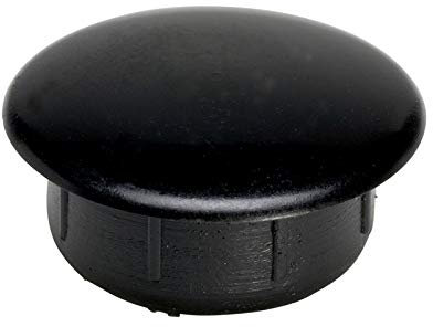 Wurth 06832803 Lot de 10 bouchons cache-trou en plastique, noirs, 17 mm