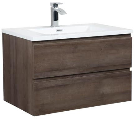 Badplaats B.V. Mobile da Bagno Angela 80 cm Rovere Marrone - Mobile Base per lavandino