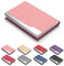 FACATH Visitenkartenetui – Luxus PU-Leder Namenskartenhalter & Edelstahl Multi Kartenetui, Slim Metal Pocket Card Holder Wallet Credit Card ID Case/Holder with Magnetic Shut – Rosa