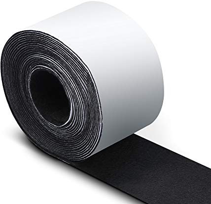 Sieman 1 Rollen 450×5×0.1cm Filzgleiter Selbstklebend Schwarz Filzstreifen Frei Formen und Größen Geschnitten Werden Perfekte für Stühle, Sofas