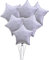 CozofLuv 25 Stück 18 Zoll Stern Folienballon Luftballons Sternluftballons Heliumballon Folienluftballon Ballone für Geburtstag, Hochzeit, Valentinstag, Weihnachtsfeierdekoration (Grau)