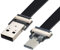 chenyang Câble plat USB 2.0 mâle vers USB C mâle - Câble d'extension flexible - 2 m