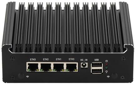 HSIPC Jasper Lake Celeron N5105 Quad Core Firewall Micro Appliance, Mini PC, Nano PC, Router PC with 16G RAM 256G SSD, 4*i226-V RJ45 Port AES-NI