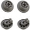 00611475 Lot de 4 roulettes pour panier inférieur de lave-vaisselle Bosch 611475, Küppersbusch 436718, Balay, Constructa, Siemens, Neff, Blaupunkt, Gaggenau, Gorenje, Junker, Junker&Ruh