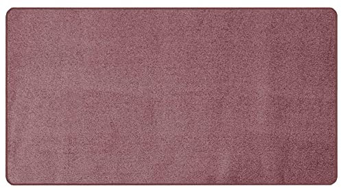 Primaflor Kurzflor Wohnzimmerteppich - Manila, Mauve, 120x170 cm, Viele Größen und Farben, Moderner Teppich für Kinderzimmer, Arbeits- und Schlafzimmer, Fußbodenheizung geeigneter Teppichläufer